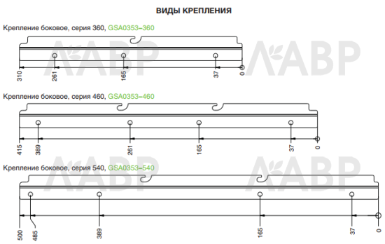 Крепление боковое серия 460 черное для гардеробной системы Aristo / 68026 / оптом и в розницу / мебельная фурнитура "ЛАВР"