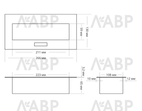 удлинитель врезной прямоугольный 3 розетки,серебро/черный/MX-226SV/CB / 16597 / оптом и в розницу / мебельная фурнитура "ЛАВР"