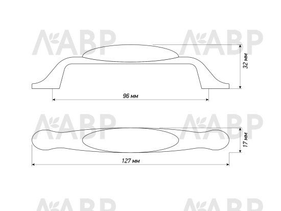 ручка скоба Laurus PRO C7010C 96мм брашированная старинная бронза BAB / 69619 / оптом и в розницу / мебельная фурнитура "ЛАВР"