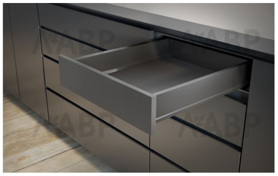 ящик GTV MODERN BOX PRO 84*300мм, доводчик, 40кг, антрацит/PB-MBPRO-KPL300A / 09876 / оптом и в розницу / мебельная фурнитура "ЛАВР"