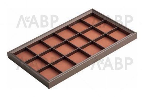 Nuomi/выдвижная полка для аксессуаров кожаная Ralphie 664*469*65mm, серый / 6110670 / 86018 / оптом и в розницу / мебельная фурнитура "ЛАВР"