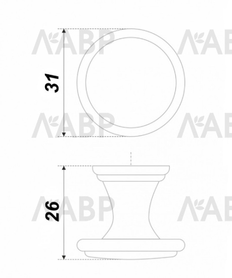 ручка Боярд/RC302CP.4 (40) / 769024-1 / оптом и в розницу / мебельная фурнитура "ЛАВР"