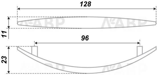 Ручка мебельная скоба 96мм сатин RS014SC.4/96 Boyard  / 719361-3 / оптом и в розницу / мебельная фурнитура "ЛАВР"
