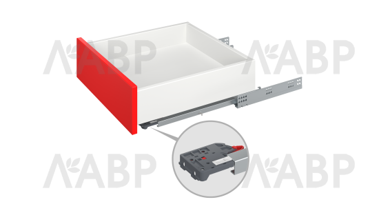 направляющие 80% скрытого монтажа push-open 350 мм /DB8786Zn/350 (10) / 709641-1 / оптом и в розницу / мебельная фурнитура "ЛАВР"
