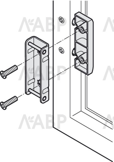 Адаптер для креплений Free fold для створок с алюминиевой рамкой 20мм/372.37.044 Hafele / 49521 / оптом и в розницу / мебельная фурнитура "ЛАВР"