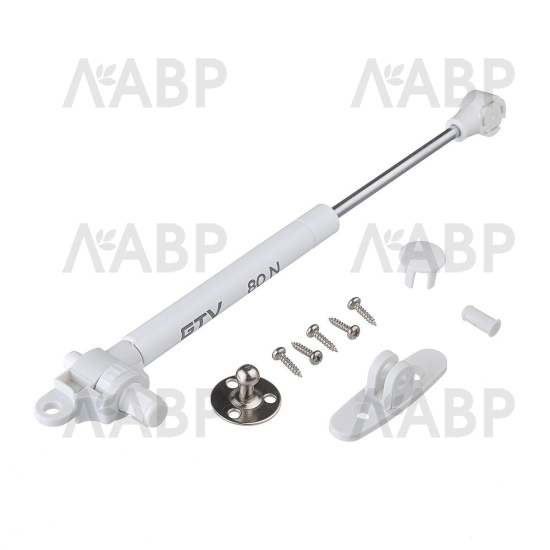 Газовый лифт нагрузка 80Н с амортизатором белый PD-GAM080-N10 GTV / 06100 / оптом и в розницу / мебельная фурнитура "ЛАВР"