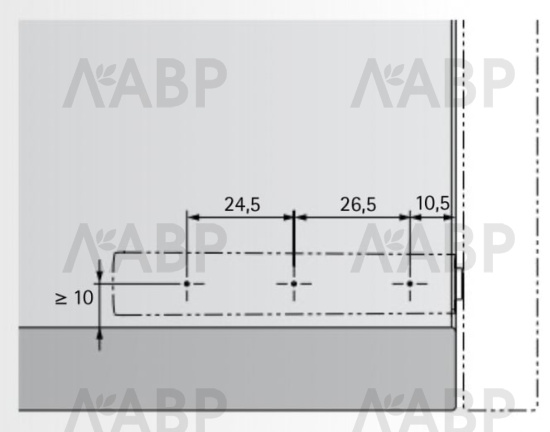 Механизм Push to open Pin для петель под прикручивание длинный ход белый 9089587 Hettich / 97186 / оптом и в розницу / мебельная фурнитура "ЛАВР"