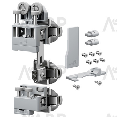 Хеттих/Wing Line L* комплект фурнитуры 25кг Heavy, самозакрывание, серый правый/9339344 / 97738 / оптом и в розницу / мебельная фурнитура "ЛАВР"