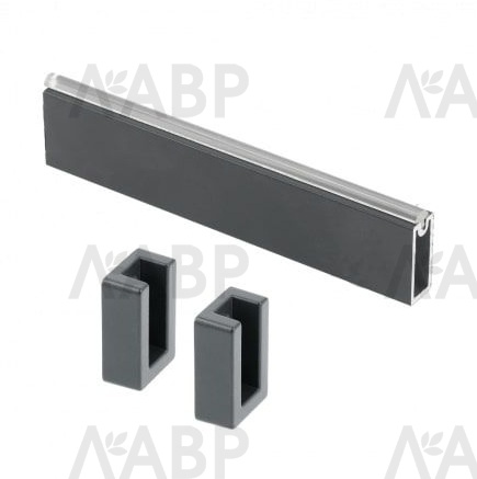 штанга гардеробная GTV прямоугольная 12*32*1,5мм,с крепл.б/загл,графит,L=3000мм(20шт)/WG-RRPSET-A-60 / 23122 / оптом и в розницу / мебельная фурнитура "ЛАВР"