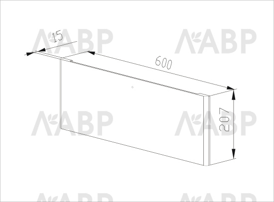 гардероб Аристо/фасад 185мм под полку для аксессуаров, массив темное дерево WD0437.VP607.DDT00.RB / 48153 / оптом и в розницу / мебельная фурнитура "ЛАВР"