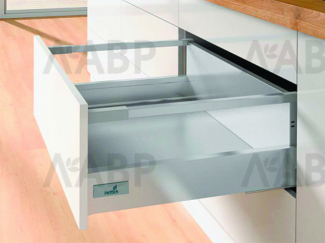 Хеттих/InnoTech Atira ящик 100% выдвижения 176*300мм, PUSH to open, серый/9242939 / 97714 / оптом и в розницу / мебельная фурнитура "ЛАВР"