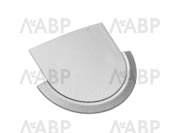 Заглушка врезного профиля 2206 GLAX для светодиодной ленты серебро PA-ZASGLAX-00 GTV / 33271 / оптом и в розницу / мебельная фурнитура "ЛАВР"