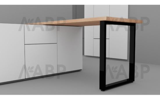 Опора мебельная для столов П-образная 495х720мм черная ЭКОНОМ / 10334-1 / оптом и в розницу / мебельная фурнитура "ЛАВР"