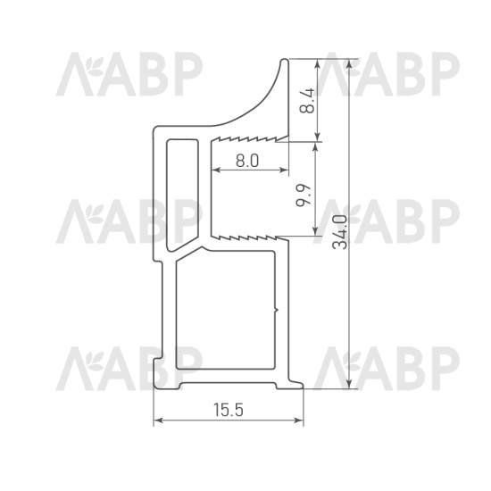 Вертикальный профиль Slim Line белый глянец 5,4м Aristo / 92345 / оптом и в розницу / мебельная фурнитура "ЛАВР"