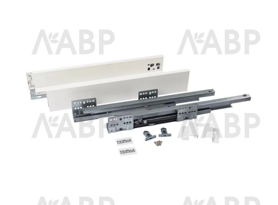 Firmax Smartline ящик 84*400мм, доводчик, 35кг, белый/FRM0740.007/84 / 09976 / оптом и в розницу / мебельная фурнитура "ЛАВР"