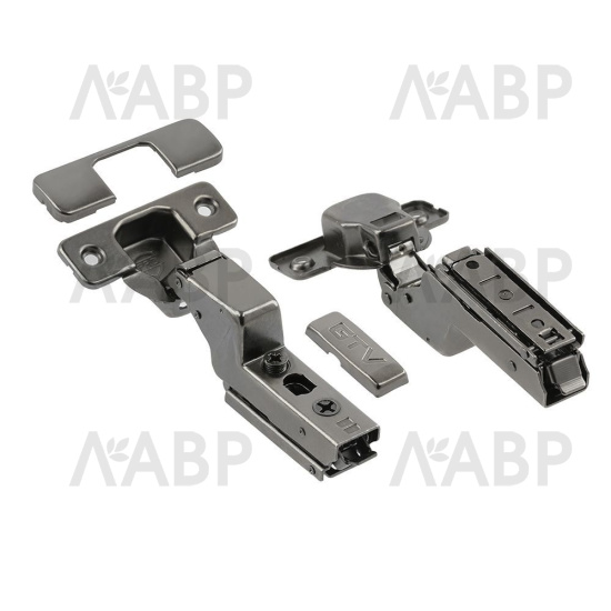 петля GTV вкладная SOLID PRO, 3D, доводчик, H=0, clip-on, черная (10шт)/ZM-DCHCB07-3DBEO-20 / 11470 / оптом и в розницу / мебельная фурнитура "ЛАВР"