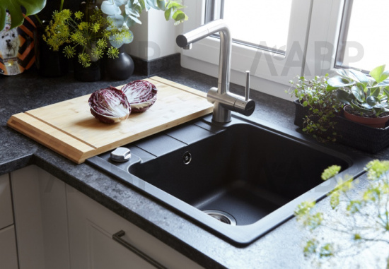 SCHOCK мойка кварцевая Formhaus 45D Cristalite 500*780 оникс / 62735 / оптом и в розницу / мебельная фурнитура "ЛАВР"