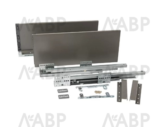 Firmax Smartline ящик 199*350мм, доводчик, 35кг, серый/FRM0735.043/199 / 09940 / оптом и в розницу / мебельная фурнитура "ЛАВР"