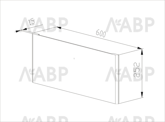 гардероб Аристо/фасад 185мм, массив темное дерево WD0428.VP607.DDT00.RB / 48150 / оптом и в розницу / мебельная фурнитура "ЛАВР"