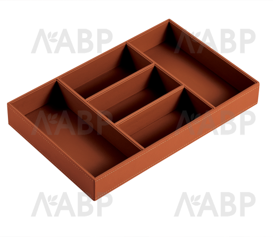 Nuomi/органайзер кожаный для украшений 260*410*55mm 5 секций, Ralphie / 6094200 / 86050 / оптом и в розницу / мебельная фурнитура "ЛАВР"