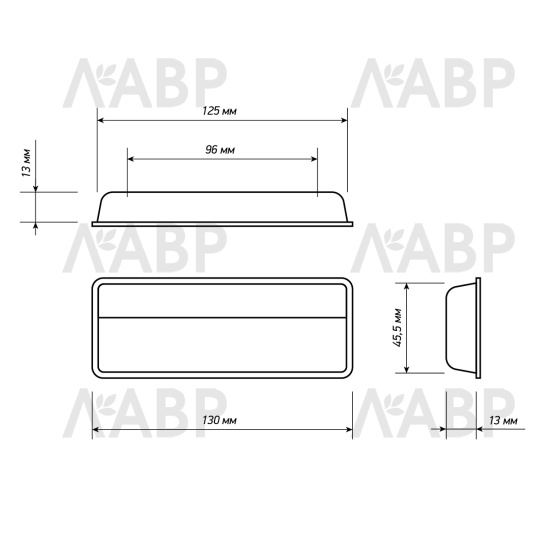 ручка врезная Laurus PRO ZA2431 96мм черный матовый MBK(150) / 39514 / оптом и в розницу / мебельная фурнитура "ЛАВР"