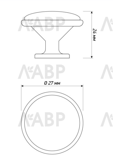 ручка кнопка Laurus PRO C7103 брашированная старинная бронза BAB / 69702 / оптом и в розницу / мебельная фурнитура "ЛАВР"