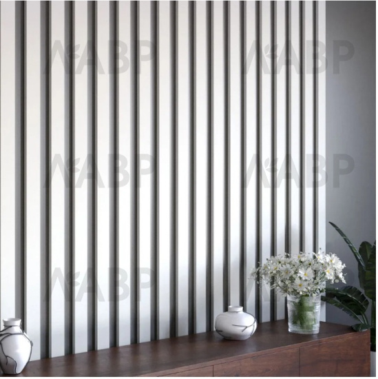 рейка интерьерная МДФ 16*60*2800 белый / 35272 / оптом и в розницу / мебельная фурнитура "ЛАВР"