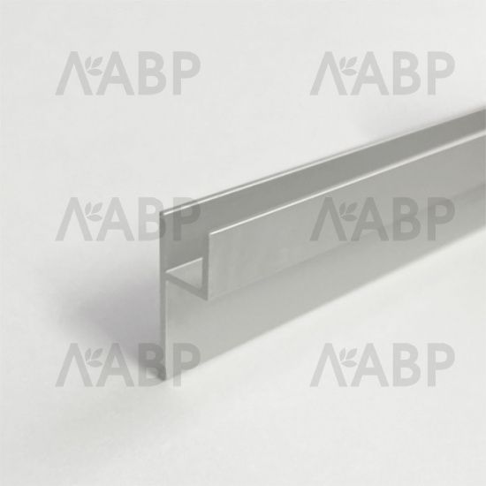 планка для щита и столеш 4мм соединительная хром мат. (Ч-образная) 3,0 м  / 15245 / оптом и в розницу / мебельная фурнитура "ЛАВР"